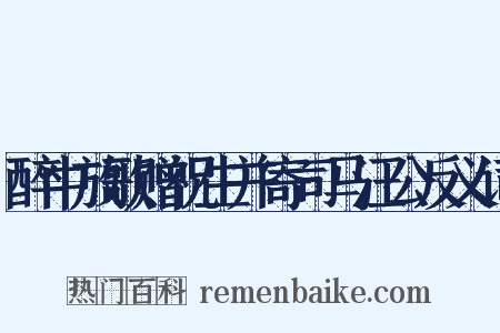 醉中放歌赠祝生并寄司马汪公反义词是什么意思的图片